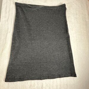 Cabi Gray Knit Pencil Skirt Large Nylon & Spandex